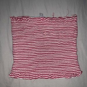 Red/white stripped tube top.